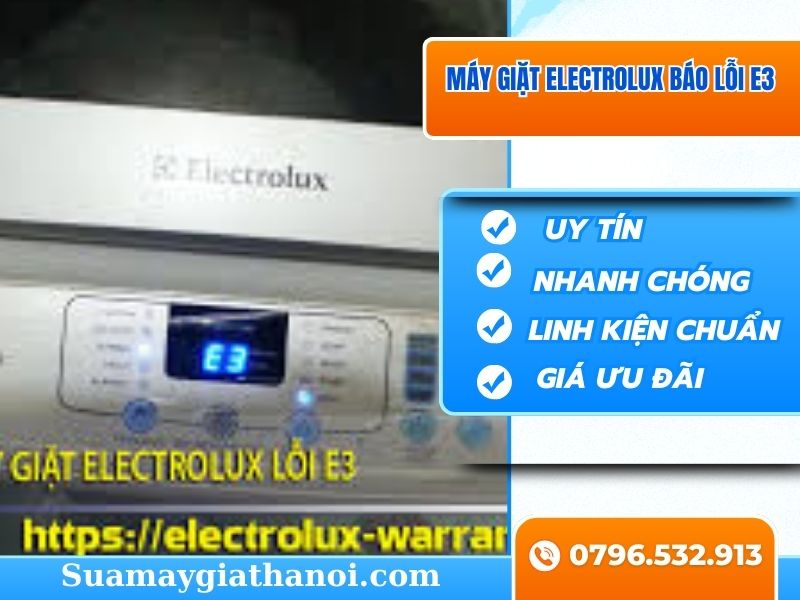 Máy giặt Electrolux báo lỗi E3