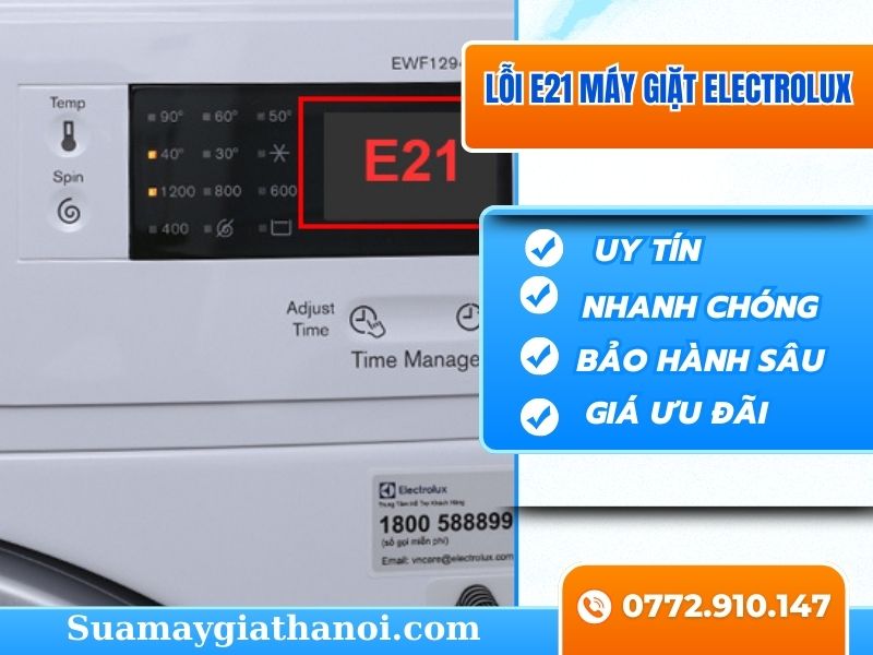 7 Bước Đơn Giản Khắc Phục Lỗi E21 Máy Giặt Electrolux Tận Gốc Tại Nhà