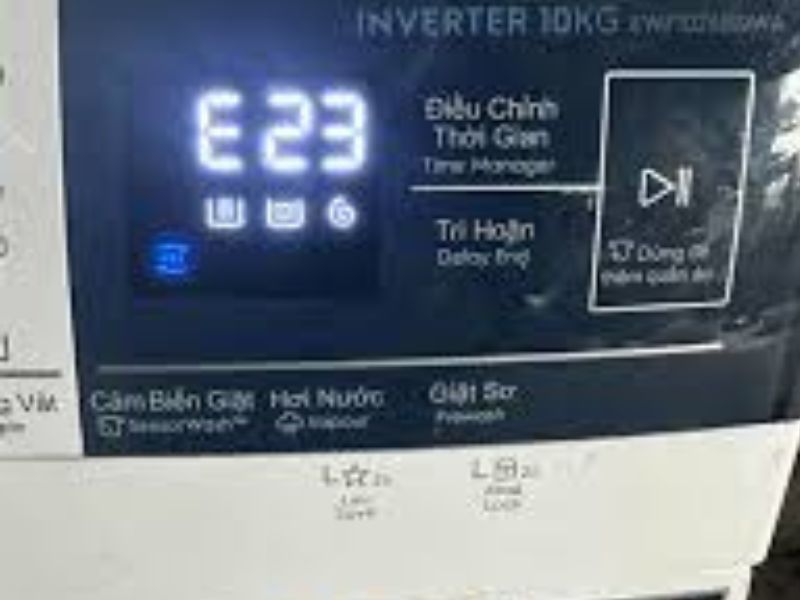 Lỗi E23 máy giặt Electrolux là gì